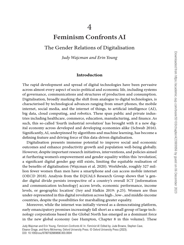 Gender Inequality in AI and Digitalization | PDF | Intelligence (AI ...