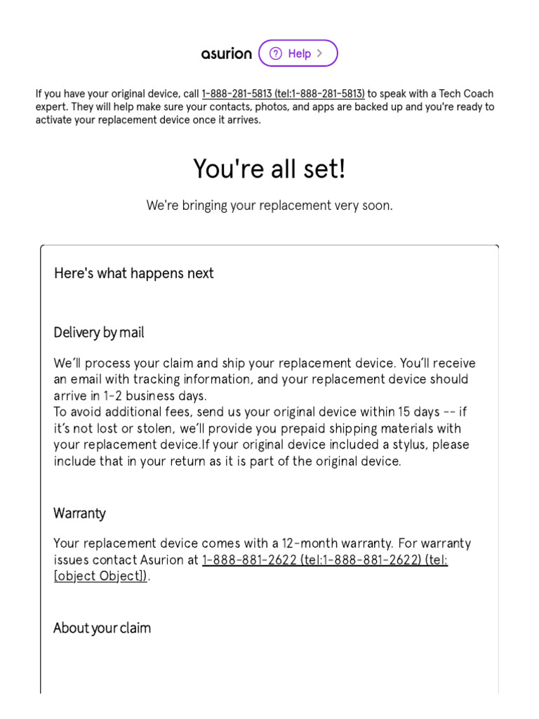 Asurion Sprint Replacement Process Guide | PDF