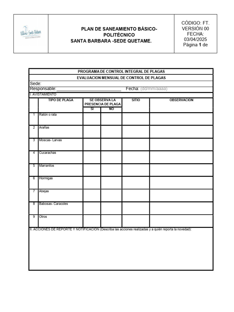 Control Integgral Plagas | PDF