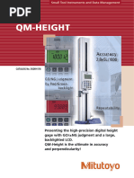 Mitutoyo Digimatic Height Gage Manual | PDF | Switch | Equipment
