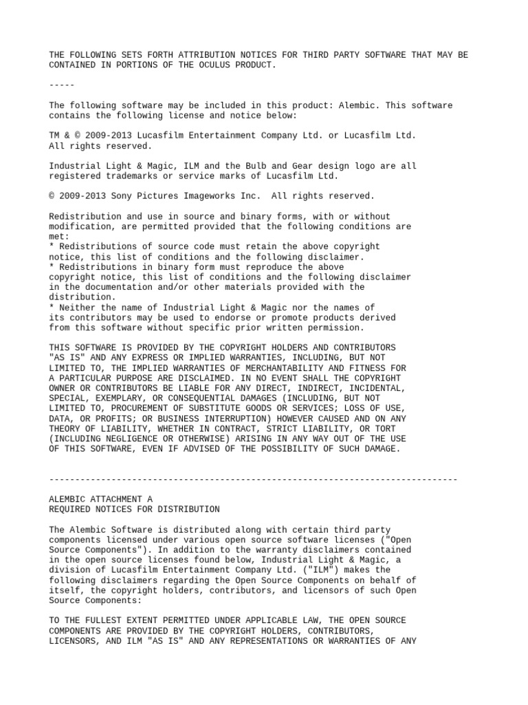 Third-Party Software Attribution Notices | PDF | License | Copyright