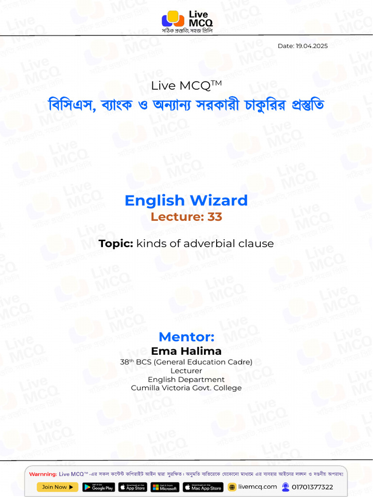 Adverbial Clauses Explained | PDF | Adjective | Adverb
