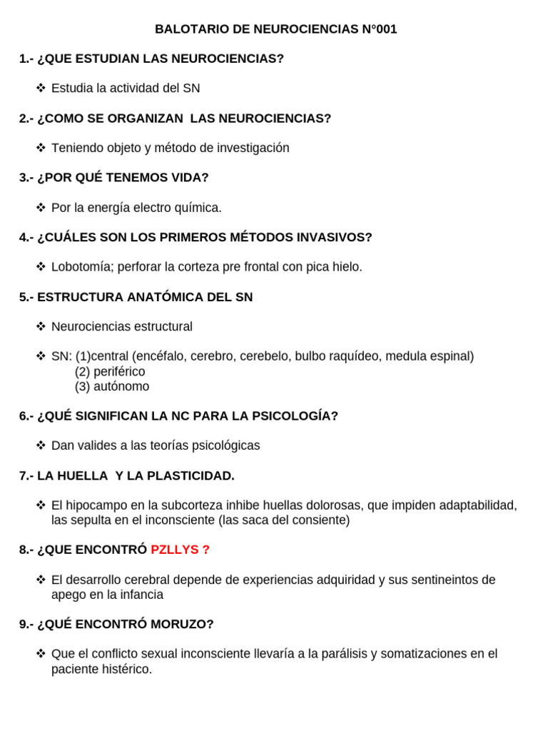 Introducción a las Neurociencias | PDF | Neurociencia | Cerebro