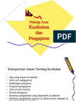 Prinsip Asas Kurikulum & Pengajaran