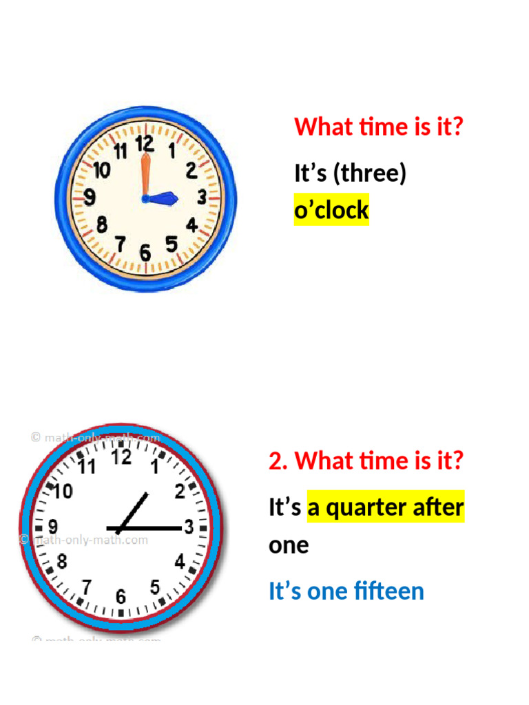 Share It 2 Telling The Time | PDF