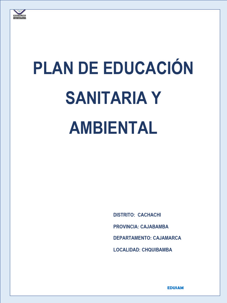Plan de Educacion Sanitaria y Ambiental Final | PDF | Aprendizaje ...
