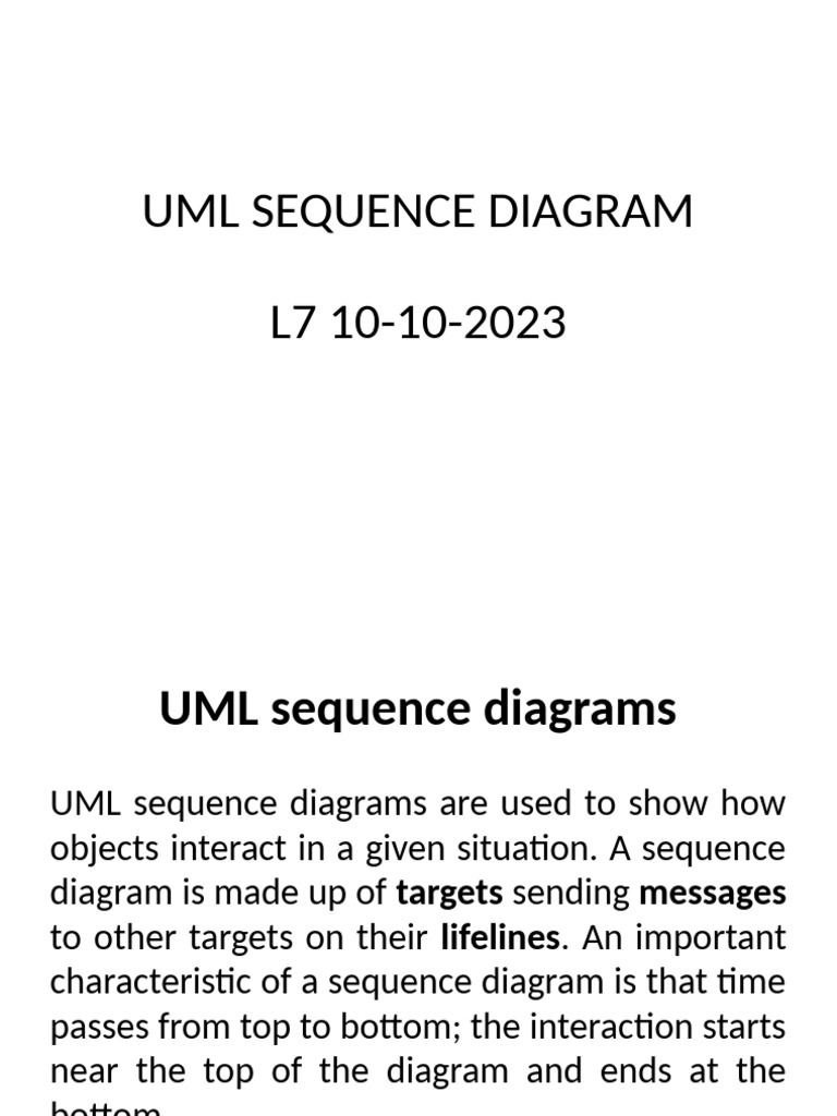 l7 10-10-2023 Uml Sequence Diagram | PDF | Unified Modeling Language ...