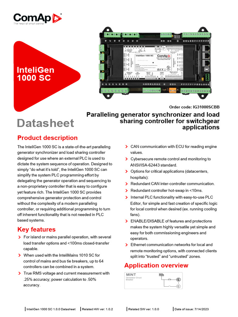 Inteligen 1000 SC 1.0.0 Datasheet 1 | PDF | Computer Engineering ...