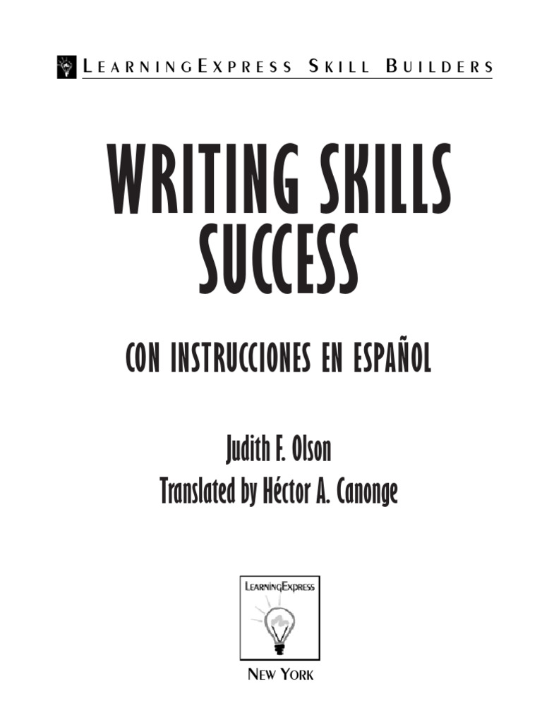 Writing Skills Spanish | PDF | Escritores | Escritura