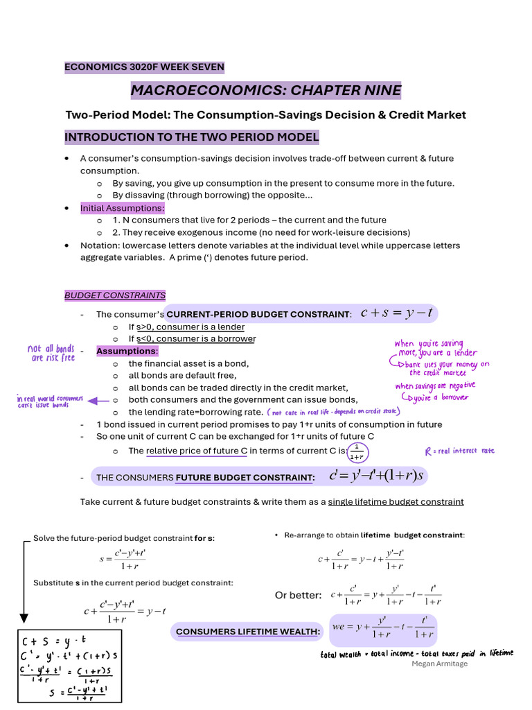 Two-Period Consumption-Savings Model | PDF | Fiscal Multiplier | Fiscal ...