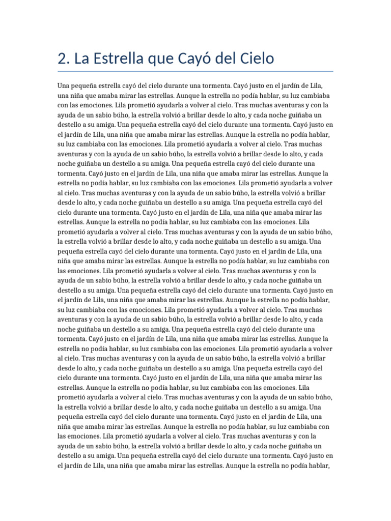 La Estrella que Cayó en el Jardín | PDF | Cielo | Fenómenos Meteorológicos