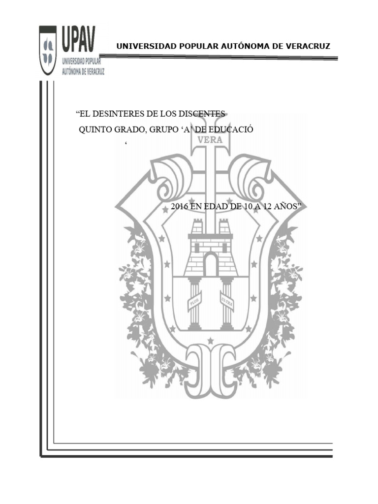 Desinterés en Asignaturas de Quinto Grado | PDF | Aprendizaje | Enseñando