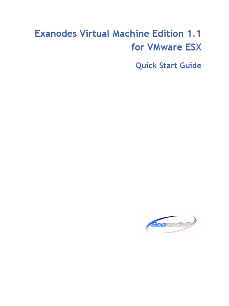 Exanodes-VMware ESX-Quick Start Guide | PDF | Virtual Machine | V Mware