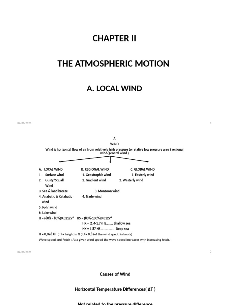 Understanding Local and Regional Winds | PDF | Wound | Atmospheric ...