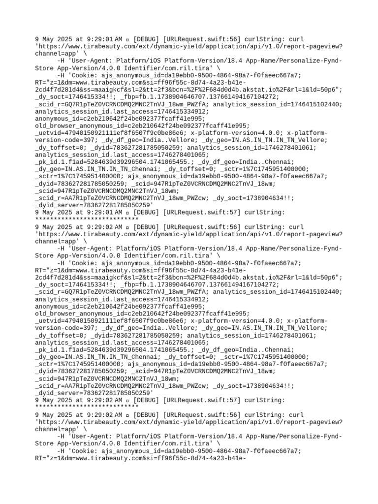 Tira Beauty API Pageview Report | PDF | Software | Mac Os