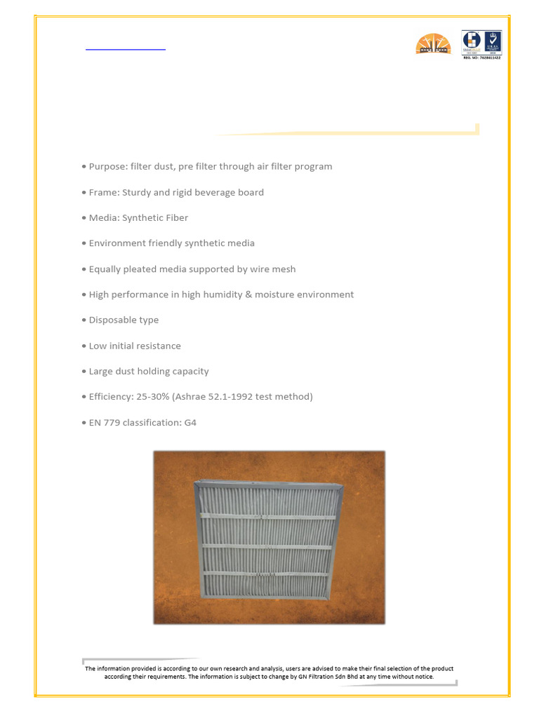 GN Filtration Product Overview | PDF | Filtration | Materials