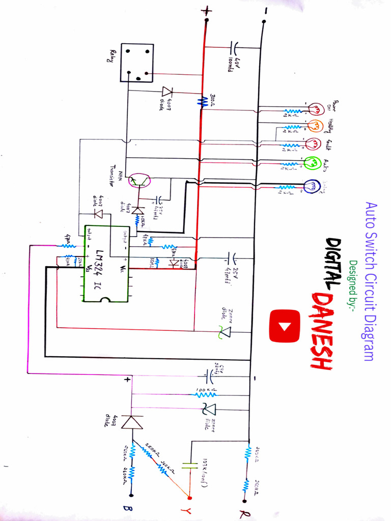 Auto Switch Circuit Diagram Overview | PDF | Electricity | Digital ...