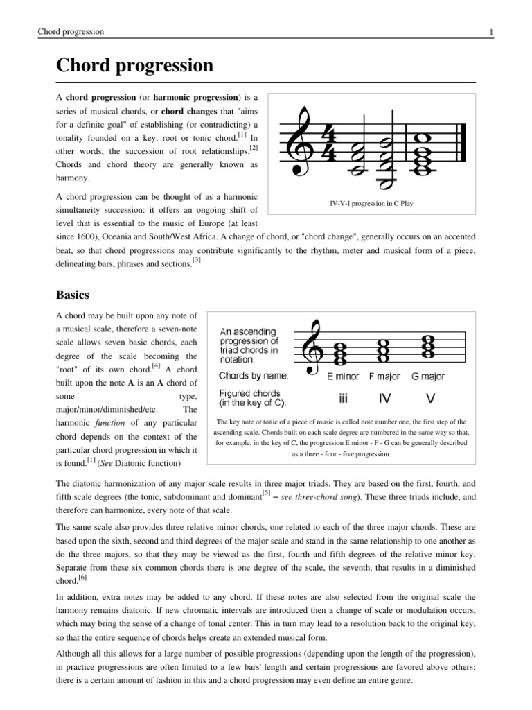 Understanding Chord Progressions | PDF | Chord (Music) | Pitch (Music)