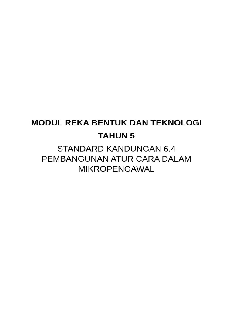 Modul RBT Tahun 5 SP 6.4 | PDF