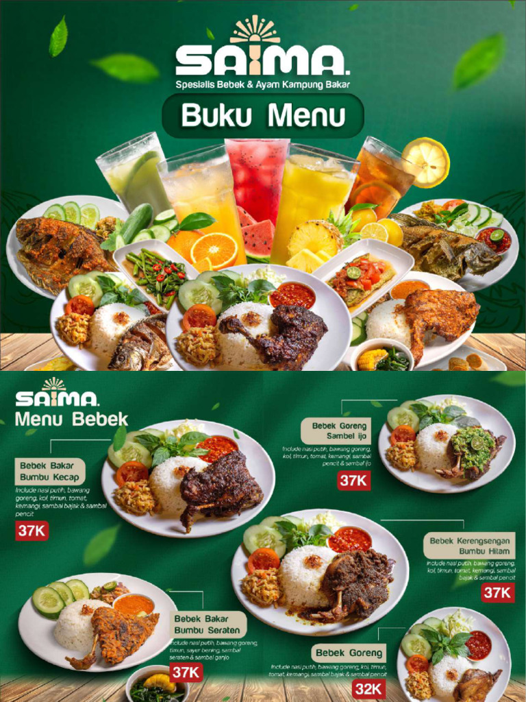 Menu Saima - New | PDF