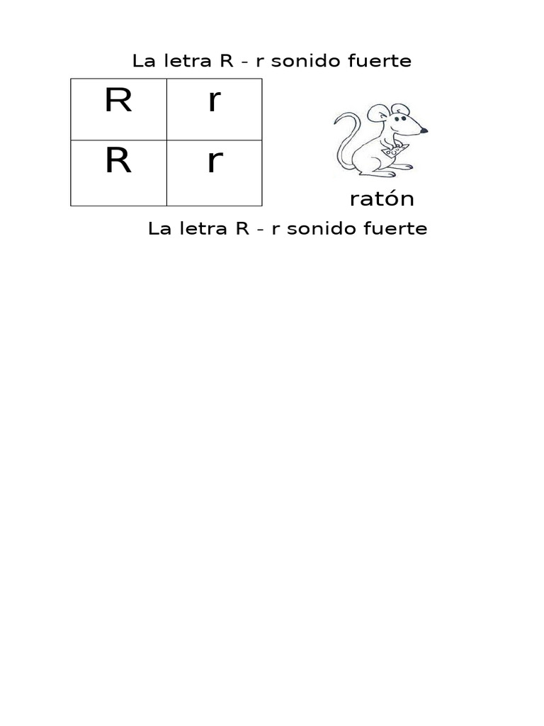 Letra R Inicio | PDF