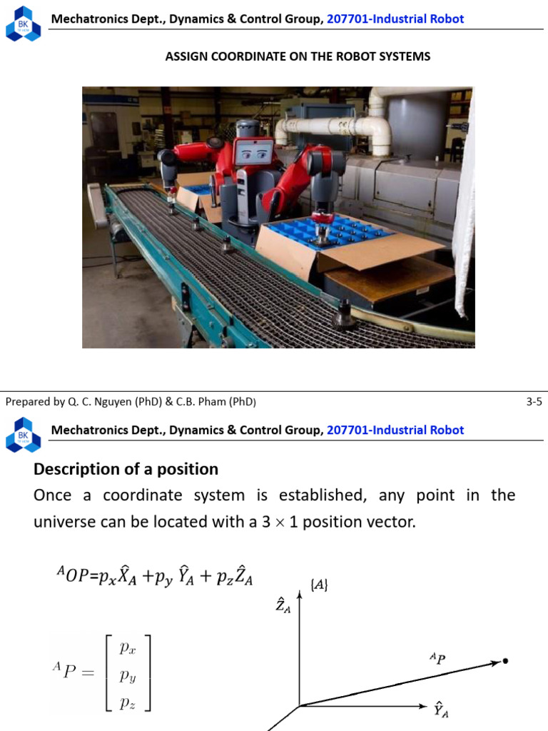 Robot Coordinate Systems Explained | PDF | Rotation | Teaching Mathematics