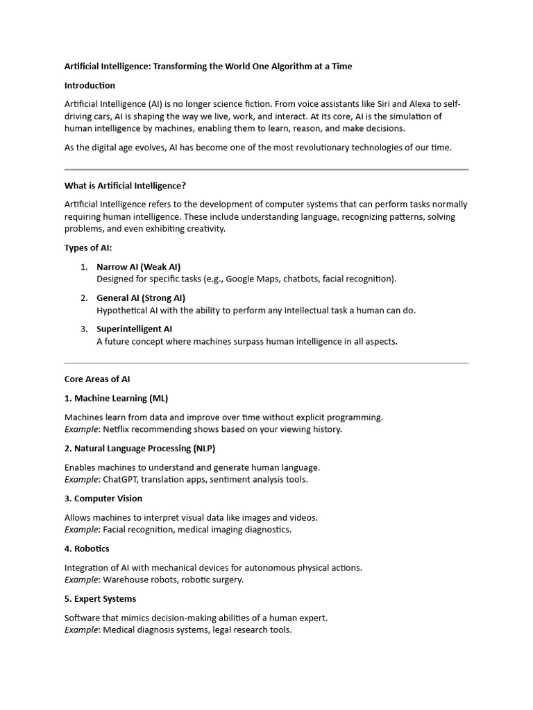 Artificial Intelligence | PDF | Artificial Intelligence | Intelligence ...