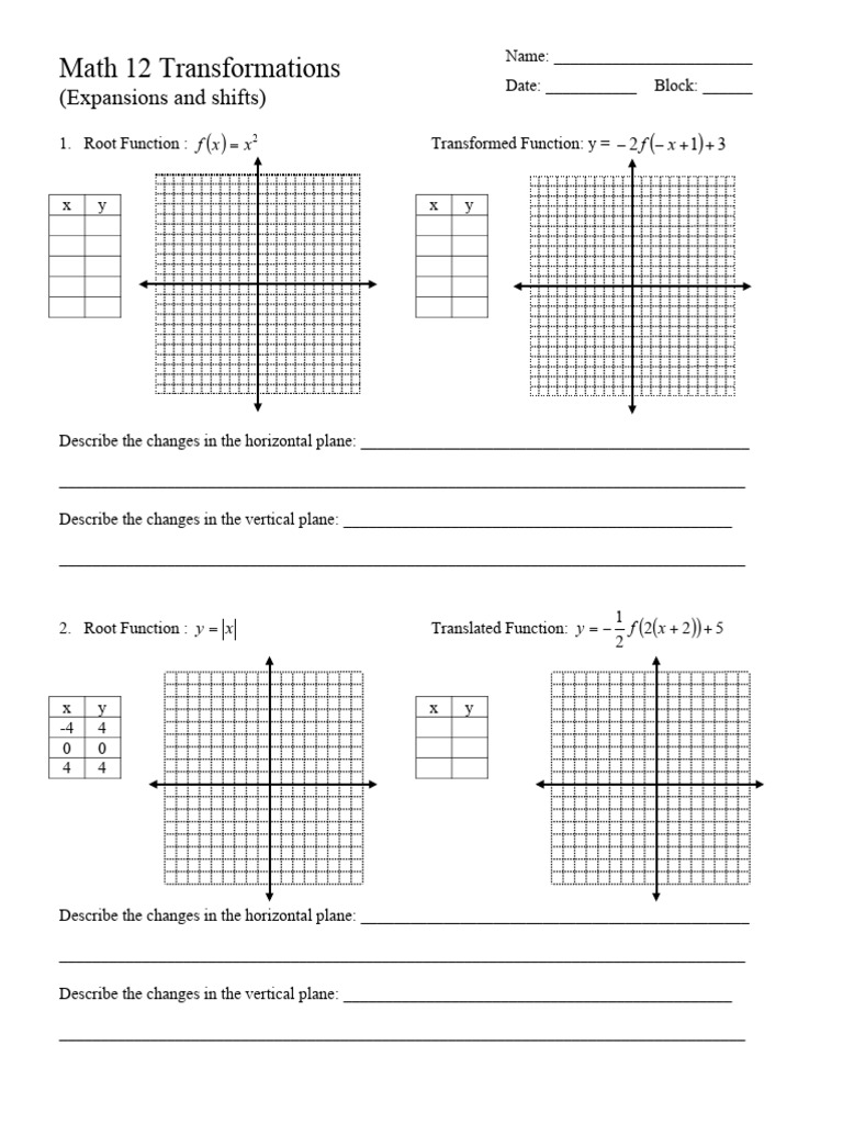 Math 12 Transformations Guide | PDF | Chess Theory | Chess