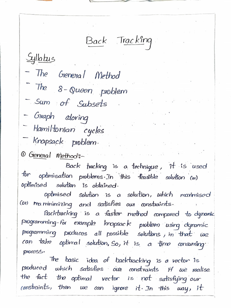 Backtracking Algorithms Explained | PDF