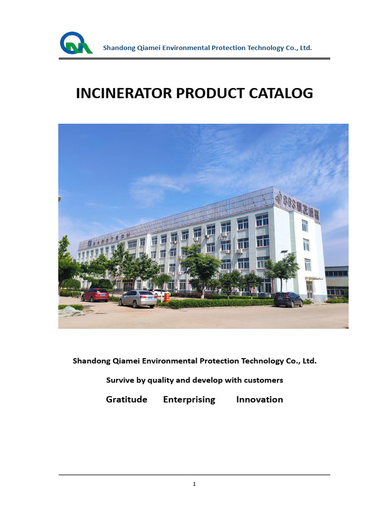 Qiamei Incinerator Product Catalog | PDF | Incineration | Waste