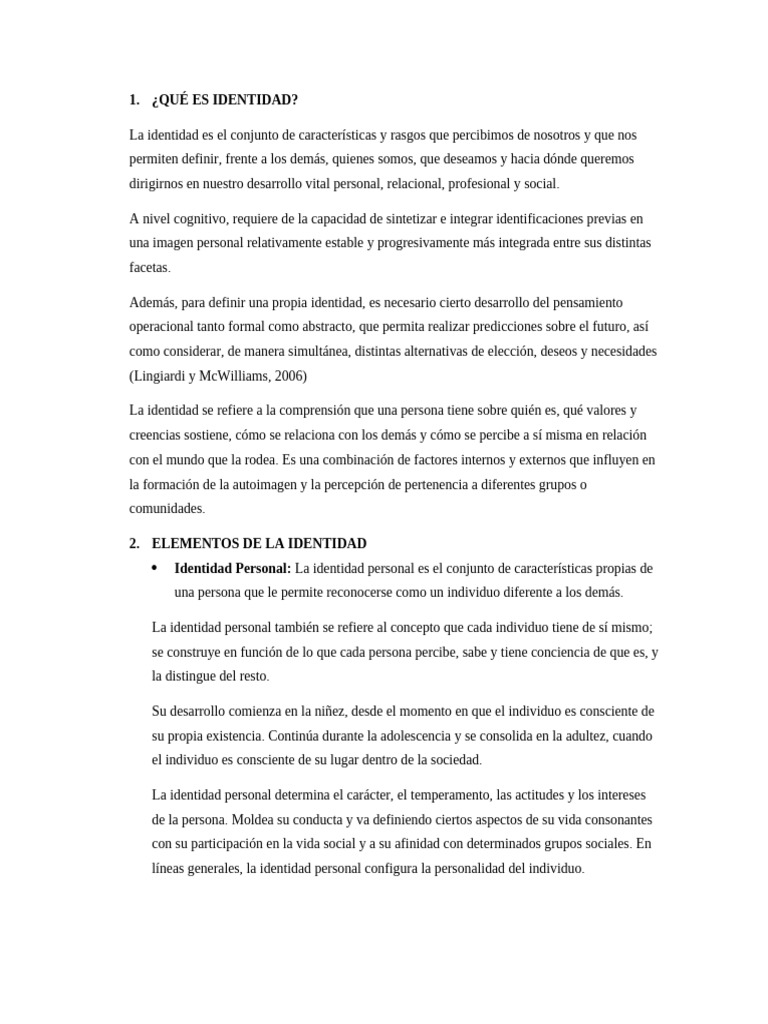 Construcción de la Identidad Cultural | PDF | Etnicidad | Educación en ...
