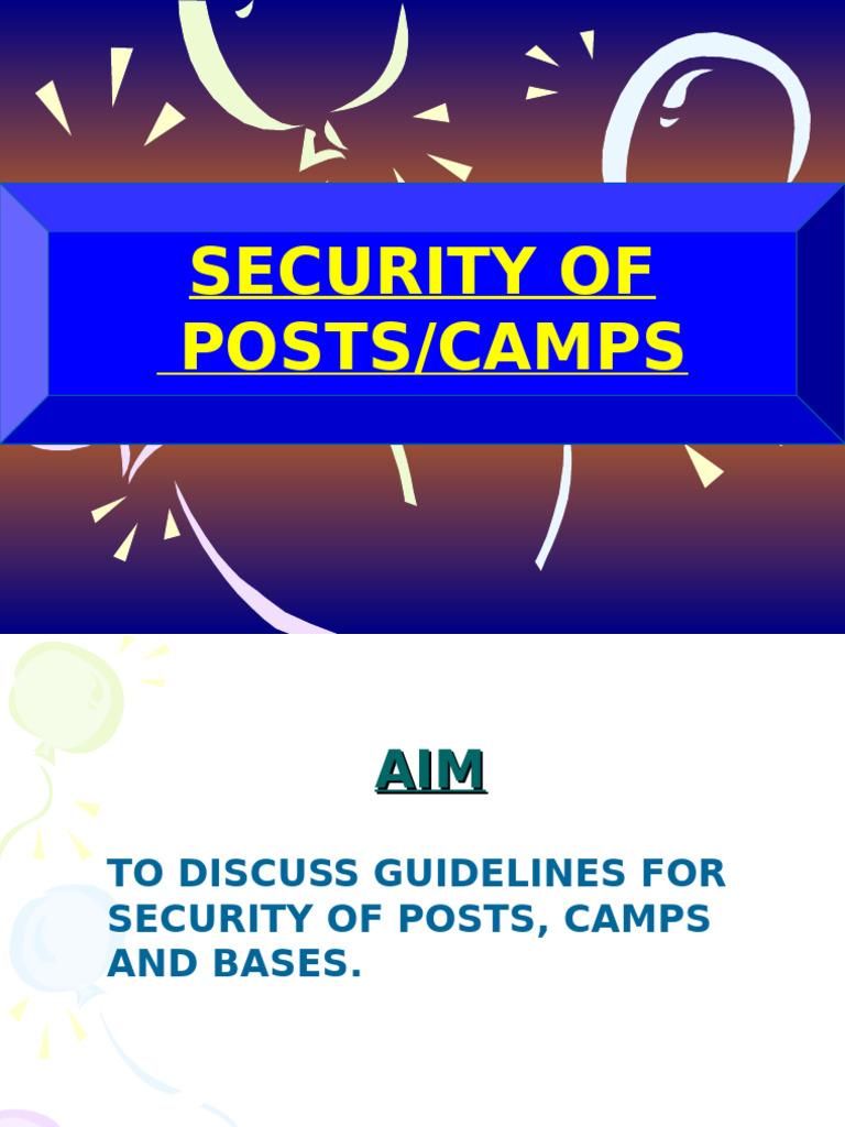 Security Guidelines for Military Posts | PDF