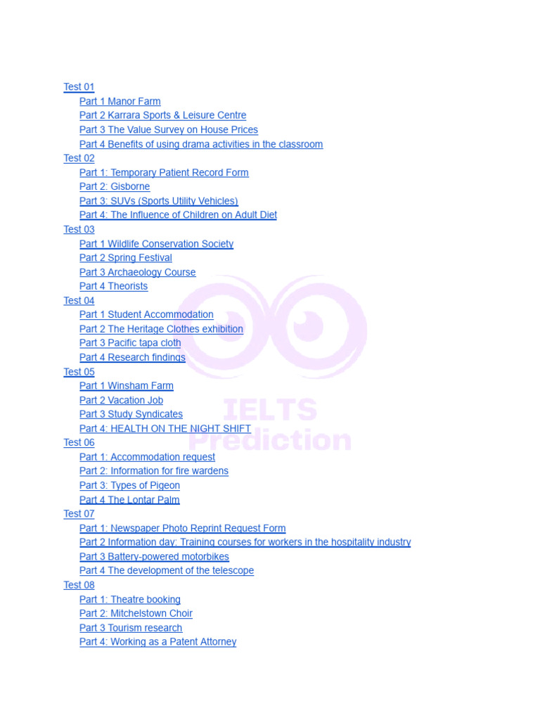 Script Listening 10 Tests Vol3 | PDF | Fat | Diet (Nutrition)