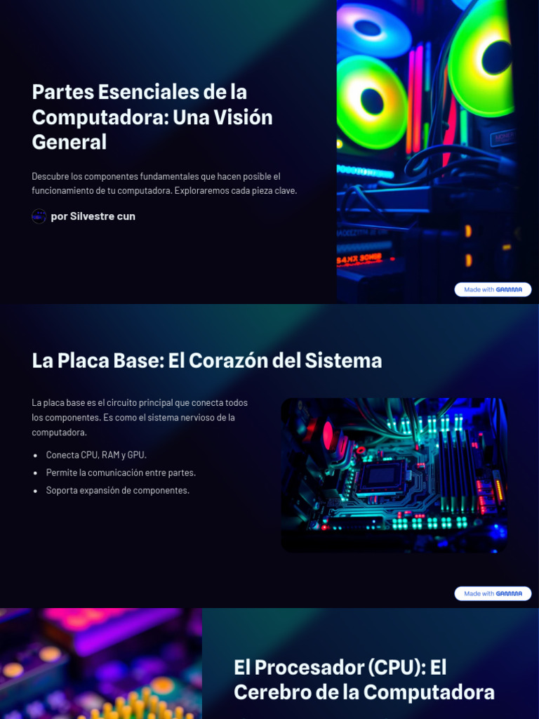 Partes Esenciales de La Computadora Una Vision General | PDF | Hardware ...