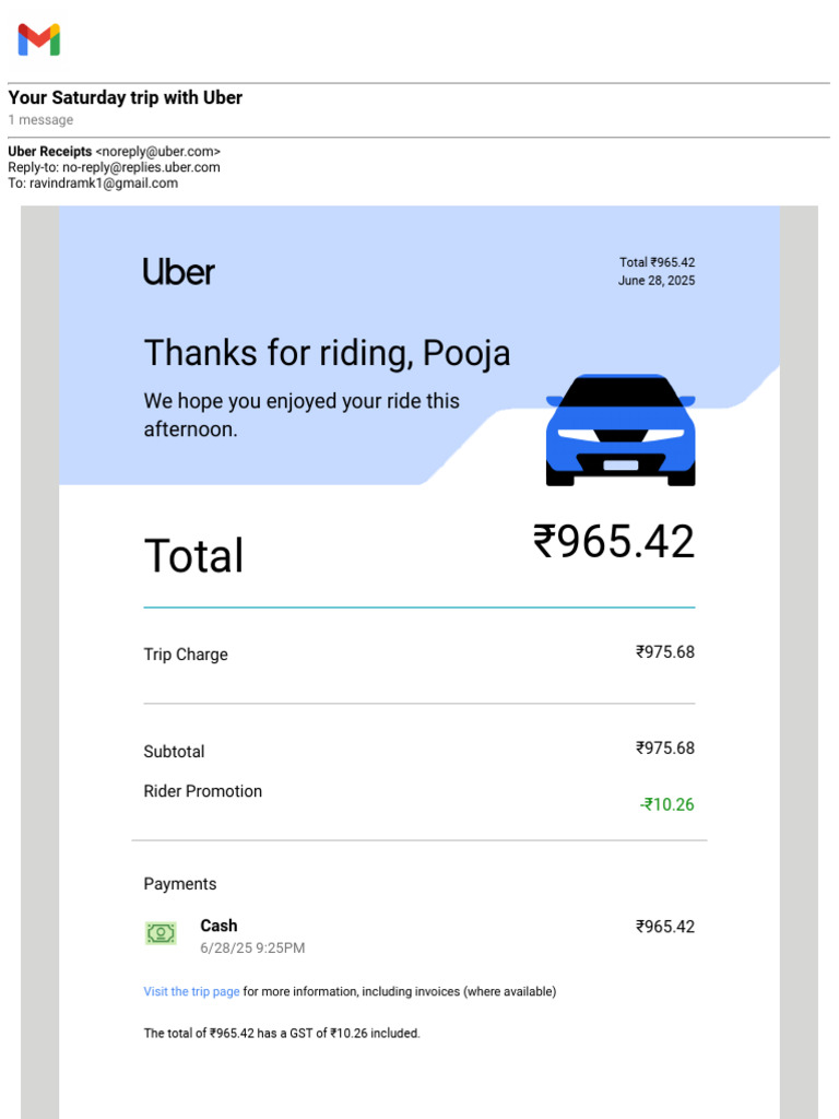 Uber Invoice for June 28, 2025 | PDF