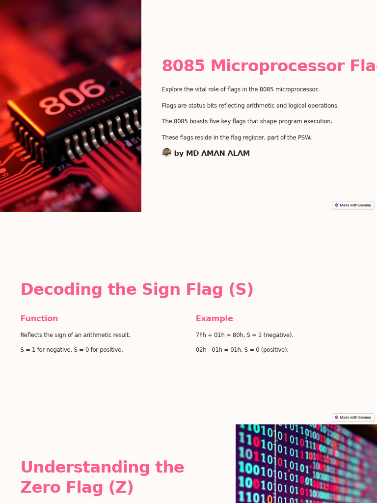 8085 Microprocessor Flags | PDF