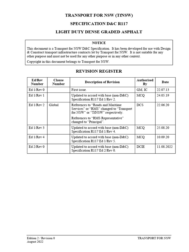 Light Duty Dense Graded Asphalt Spec | PDF | Specification (Technical ...