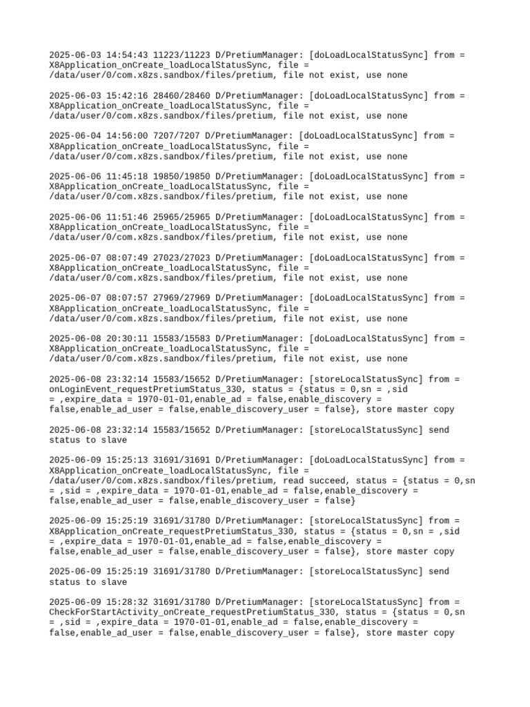 X8ZS Sandbox Status Sync Logs | PDF