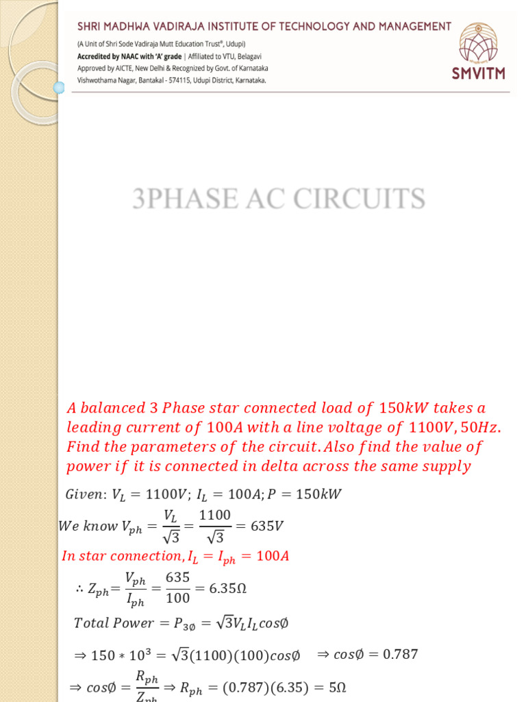 Star vs Delta Connection Analysis | PDF