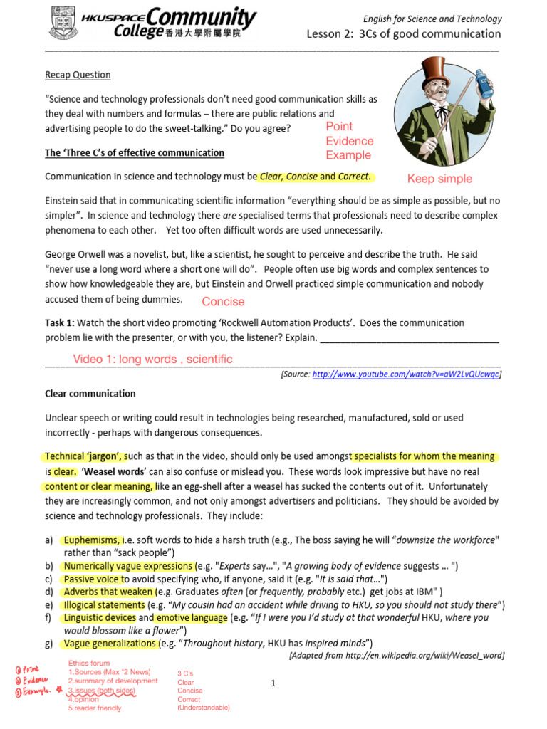 Effective Communication in Science | PDF | Word | Science