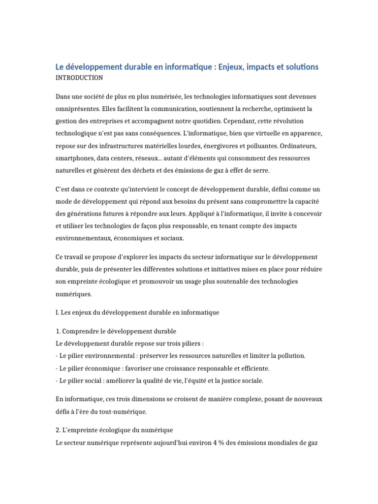 Developpement Durable Informatique Avec Sources-1 | PDF | Développement ...