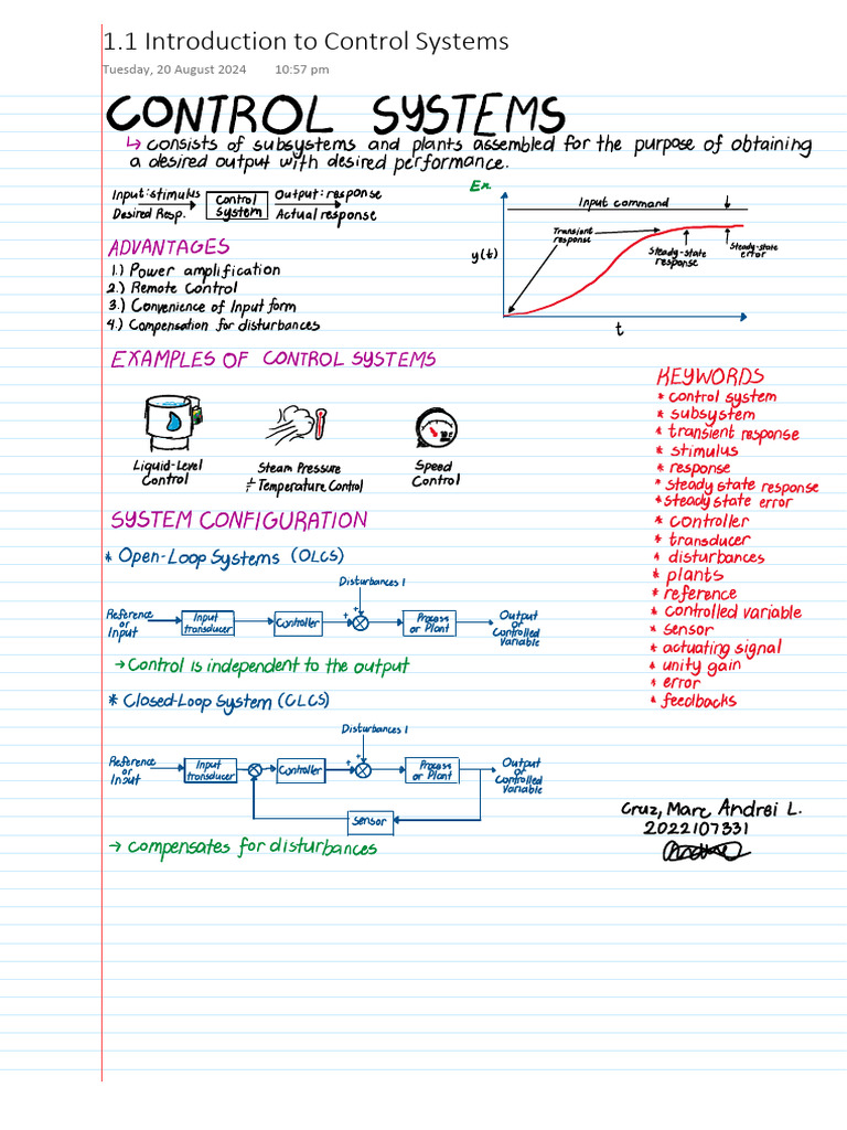 Control Systems Overview and Analysis | PDF