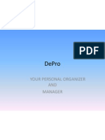Depro: Your Personal Organizer and Manager