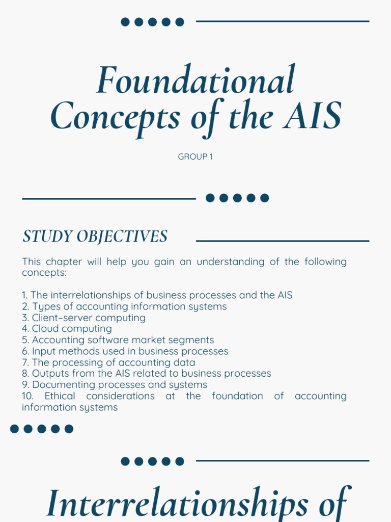 Foundational Concepts of The AIS | PDF | Cloud Computing | Electronic ...