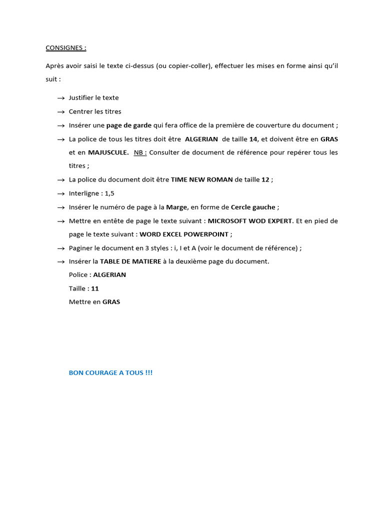 Guide de mise en forme de document Word | PDF