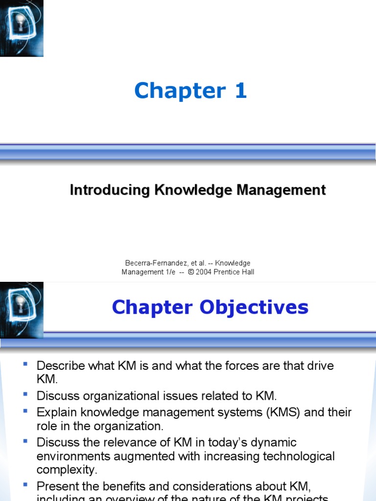 KM Slides Ch01 | PDF | Knowledge Management | Knowledge