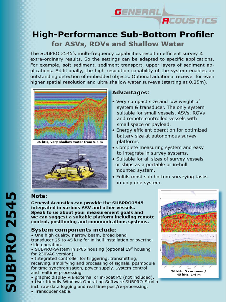 High-Performance Sub-Bottom Profiler | PDF | Sonar | Telecommunications ...