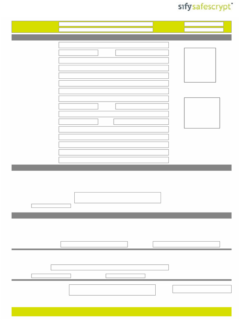 Digital Signature Certificate Subscription Form | PDF | Authentication ...