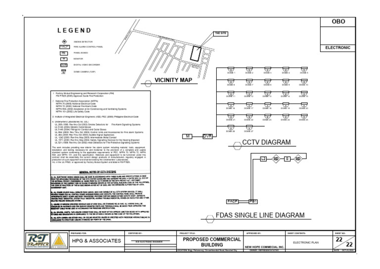 FDAS and CCTV Single Line Diagram | PDF | Firefighting | Manufactured Goods