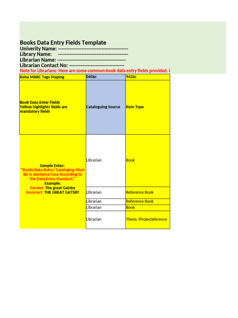 Koha MARC Tags Mapping Guide | PDF | Databases | Html